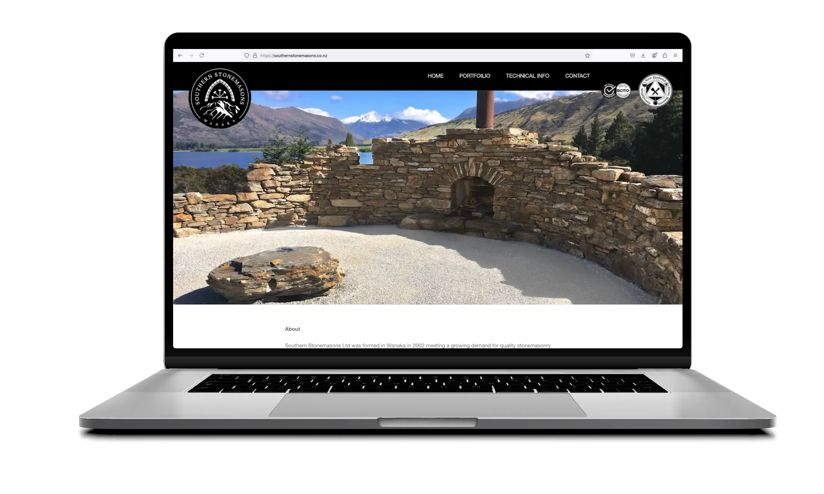 Southern Stone Masons Logo Laptop